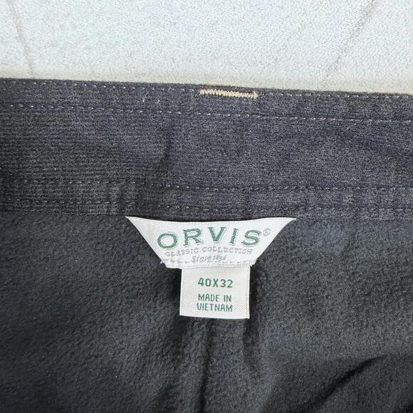Orvis Fleece Lined Pants Mens 40x32 Tan Classic Winter Tech Cargo Outdoor - Picture 5 of 8